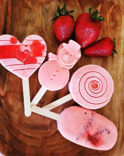 Paleta de Crema con Frutilla